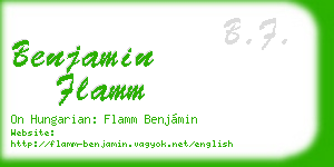 benjamin flamm business card